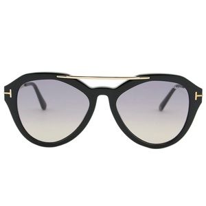 Tom Ford Shiny Black Lisa Pilot Sunglasses